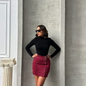 Suede Zippered Skirt - Brand: Topshow - Women & Kids, Baby Clothes Wholesale - TheBS Women