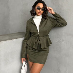 Suede Zippered Blouse - Brand: Topshow - Women & Kids, Baby Clothes Wholesale - TheBS Women