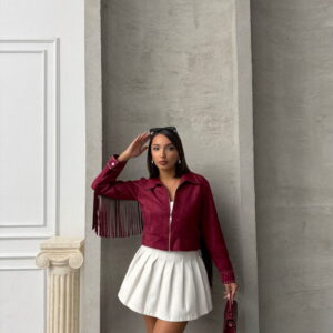 Burgundy Tassel Drop Wholesale Coat - Brand: Topshow - Women & Kids, Baby Clothes Wholesale - TheBS Women