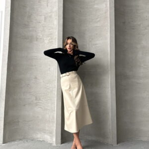 Leather Belted Skirt - Brand: Topshow - Women & Kids, Baby Clothes Wholesale - TheBS Women