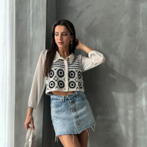 Floral Patterned Short Cardigan - Brand: Topshow - Women & Kids, Baby Clothes Wholesale - TheBS Women