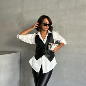 Buttoned Leather Vest - Brand: Topshow - Women & Kids, Baby Clothes Wholesale - TheBS Women