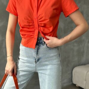 Gathered Front Gathered Blouse - Brand: Topshow - Women & Kids, Baby Clothes Wholesale - TheBS Women