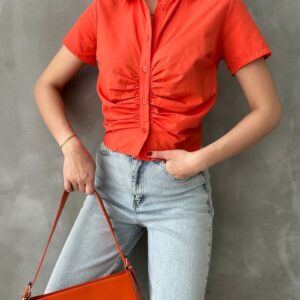 Gathered Front Gathered Blouse - Brand: Topshow - Women & Kids, Baby Clothes Wholesale - TheBS Women