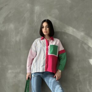 Colorful Striped Striped Piece Shirt - Brand: Topshow - Women & Kids, Baby Clothes Wholesale - TheBS Women