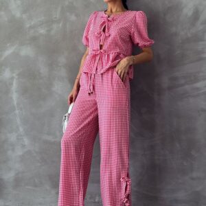 Gingham Trousers - Brand: Topshow - Women & Kids, Baby Clothes Wholesale - TheBS Women