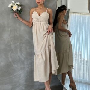 Strappy V-Neck Full-Length Dress - Brand: Topshow - Women & Kids, Baby Clothes Wholesale - TheBS Women