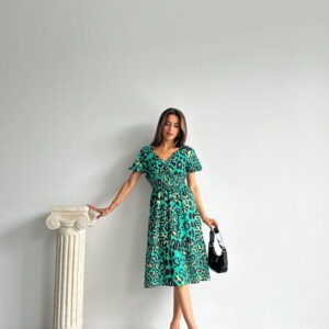 Leopard Patterned Long Dress - Brand: Topshow - Women & Kids, Baby Clothes Wholesale - TheBS Women