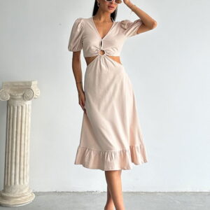 V-neckLow-cutFull-length Dress - Brand: Topshow - Women & Kids, Baby Clothes Wholesale - TheBS Women