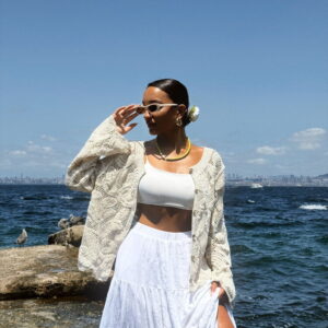 Buttoned Cardigan - Ecru - Brand: Topshow - Women & Kids, Baby Clothes Wholesale - TheBS Women