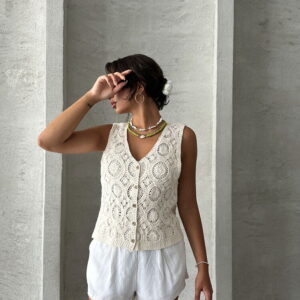Buttoned Lace Vest - Brand: Topshow - Women & Kids, Baby Clothes Wholesale - TheBS Women