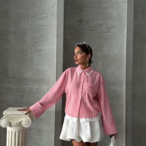 Poplin Detailed Striped Shirt - Brand: Topshow - Women & Kids, Baby Clothes Wholesale - TheBS Women