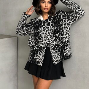 Pocket Detail Cardigan - Black & White - Brand: Topshow - Women & Kids, Baby Clothes Wholesale - TheBS Women