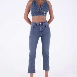 Side Slit Flare Leg Mom Jeans - Brand: XLove - Women & Kids, Baby Clothes Wholesale - TheBS Women