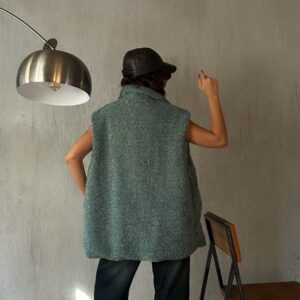 Green Hidden Snap Detail Lined Plush Vest 28267 - Brand: First Angels - Women & Kids, Baby Clothes Wholesale - TheBS Women