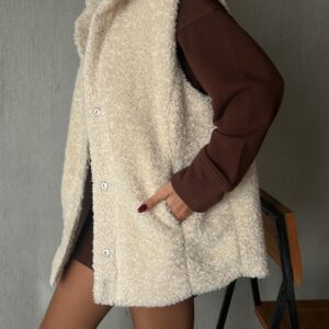 Hidden Snap Detail Lined Plush Vest 28267 - Brand: First Angels - Women & Kids, Baby Clothes Wholesale - TheBS Women