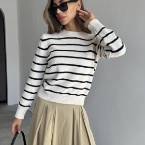 Striped Sweater -& Black - Brand: Cream Rouge - Women & Kids, Baby Clothes Wholesale - TheBS Women