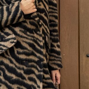 Zebra Patterned Raised Lined Cachet Coat 26207 - Brand: First Angels - Women & Kids, Baby Clothes Wholesale - TheBS Women