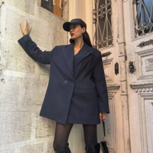 Raised Polyviscose Oversize Jacket 28265 - Brand: First Angels - Women & Kids, Baby Clothes Wholesale - TheBS Women