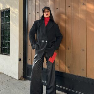 Raised Polyviscose Oversize Jacket 28265 - Brand: First Angels - Women & Kids, Baby Clothes Wholesale - TheBS Women