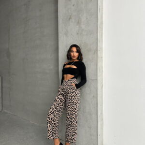 StoneF1788 Leopard Patterned Trousers - Brand: Topshow - Women & Kids, Baby Clothes Wholesale - TheBS Women