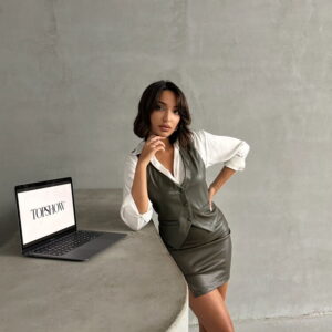 Buttoned Leather Vest - Brand: Topshow - Women & Kids, Baby Clothes Wholesale - TheBS Women