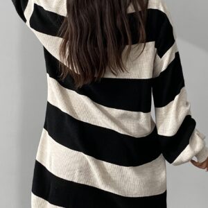 Striped Balloon Sleeve Dress - Brand: My Fashion - Women & Kids, Baby Clothes Wholesale - TheBS Women
