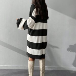 Striped Balloon Sleeve Dress - Brand: My Fashion - Women & Kids, Baby Clothes Wholesale - TheBS Women