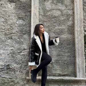 Cream Leather Fur Coat - Brand: Topshow - Women & Kids, Baby Clothes Wholesale - TheBS Women