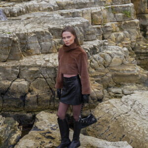 Leather Belted Skirt - Brand: Topshow - Women & Kids, Baby Clothes Wholesale - TheBS Women