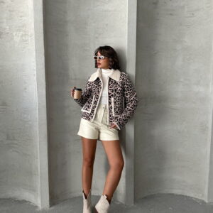 StoneLeopard Patterned Plush Coat - Brand: Topshow - Women & Kids, Baby Clothes Wholesale - TheBS Women