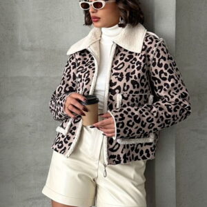 StoneLeopard Patterned Plush Coat - Brand: Topshow - Women & Kids, Baby Clothes Wholesale - TheBS Women