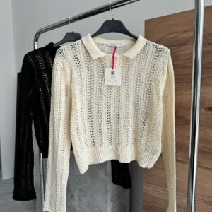 Shirt Collar Knitwear - Black - Brand: Cream Rouge - Women & Kids, Baby Clothes Wholesale - TheBS Women