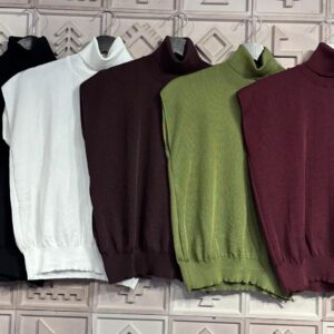 Sleeveless Turtleneck Sweater - Brand: Cream Rouge - Women & Kids, Baby Clothes Wholesale - TheBS Women