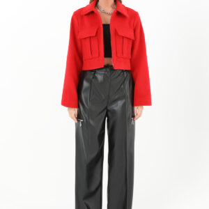 Women's Pleated Wide Leg Leather Trousers - Brand: SOUL - Women & Kids, Baby Clothes Wholesale - TheBS Women