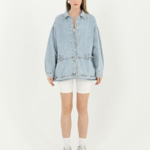 Women's Waist Detailed Denim Jacket - Brand: SOUL - Women & Kids, Baby Clothes Wholesale - TheBS Women