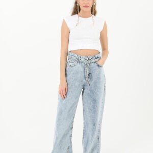 Women's Waist Tie Denim Trousers - Brand: SOUL - Women & Kids, Baby Clothes Wholesale - TheBS Women