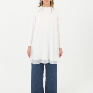 Women's Turtleneck Tulle Detail Blouse - Brand: Puane - Women & Kids, Baby Clothes Wholesale - TheBS Women