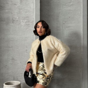 Glittery Fringed Wholesale Cardigan - Brand: Topshow - Women & Kids, Baby Clothes Wholesale - TheBS Women