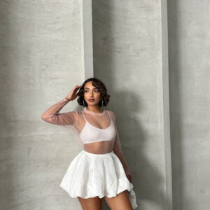 Polka Dot Tulle Wholesale Blouse - Brand: Topshow - Women & Kids, Baby Clothes Wholesale - TheBS Women