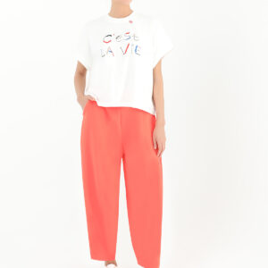 Linda Fabric Shalwar Form Trousers - Coral - Brand: Puane - Women & Kids, Baby Clothes Wholesale - TheBS Women