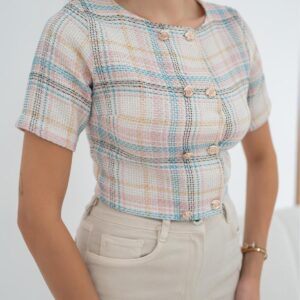 Striped And Buttoned Blouse - Brand: Elisa - Women & Kids, Baby Clothes Wholesale - TheBS Women