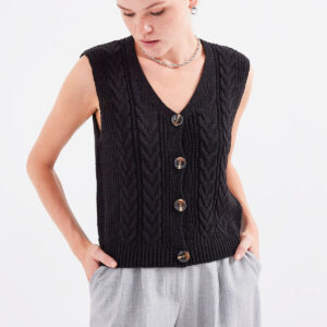 Buttoned Short Knit Vest - Brand: Bigdart - Women & Kids, Baby Clothes Wholesale - TheBS Women
