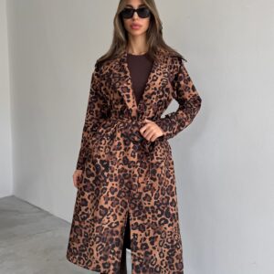 Leopard Pattern Trench Coat - Brand: Cream Rouge - Women & Kids, Baby Clothes Wholesale - TheBS Women