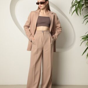 Atlas Fabric Women's Oversize Jacket-beige - Brand: Maxi Modena - Women & Kids, Baby Clothes Wholesale - TheBS Women