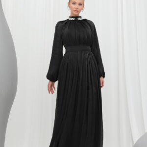 Women's Stone Detailed Chiffon Evening Dress - Brand: Puane - Women & Kids, Baby Clothes Wholesale - TheBS Women