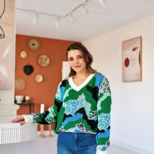 Colorful Sweater - Brand: Elisa - Women & Kids, Baby Clothes Wholesale - TheBS Women