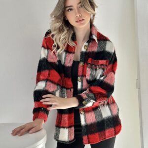 Boucle Pocket Chain Stone Shirt - Brand: Elisa - Women & Kids, Baby Clothes Wholesale - TheBS Women