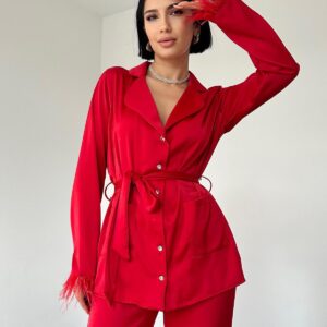 Tasseled Satin Double Suit - Brand: Elisa - Women & Kids, Baby Clothes Wholesale - TheBS Women