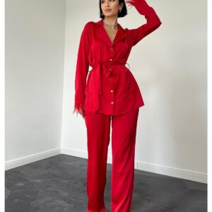 Tasseled Satin Double Suit - Brand: Elisa - Women & Kids, Baby Clothes Wholesale - TheBS Women